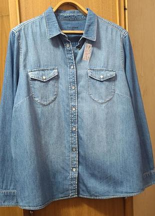 Стильна джинсова сорочка c&amp;a (the denim) 2