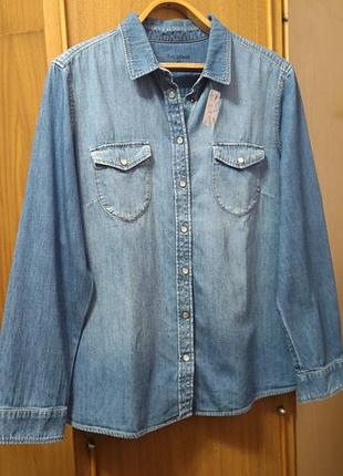 Стильна джинсова сорочка c&amp;a (the denim) 7
