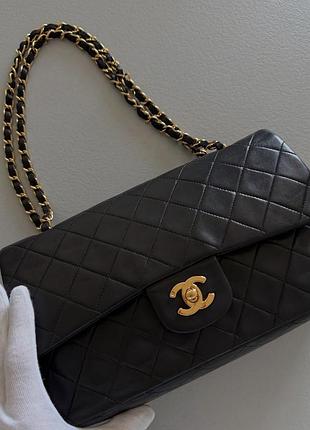 Chanel double flap vintage 1996–1997 оригінал / сумка chanel lambskin