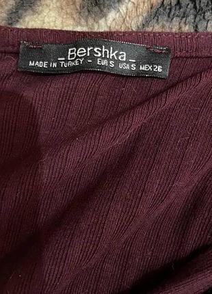 Лонгслів топ у рубчик p.s bershka s 4