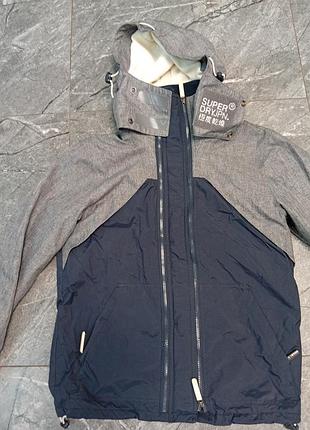 Куртка чоловіча superdry сіро-синя
