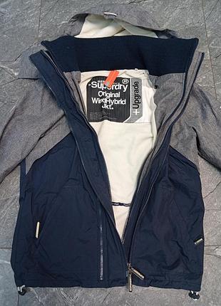 Куртка чоловіча superdry сіро-синя 4