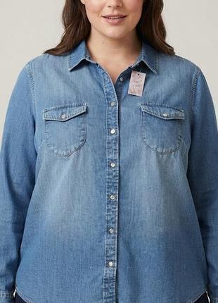 Стильна джинсова сорочка c&amp;a (the denim)