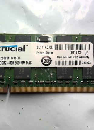 Crucial 2gb ddr2 800mhz (ct2g2s800m) оперативная память 2 гб ддр2 800 мгц для ноутбука (mac)