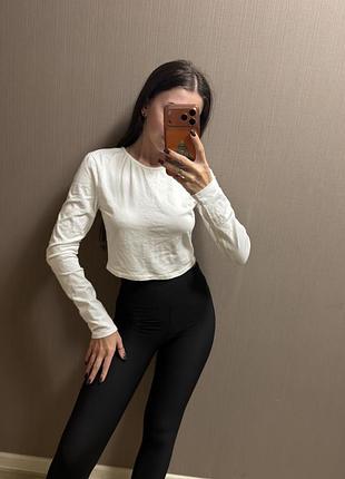 Лонгслів жіночий білий базовий