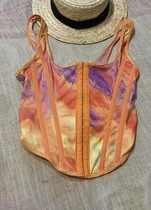 Shein яскраавий топ у вигляді корсета