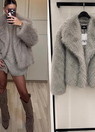 Шуба короткая zara 2