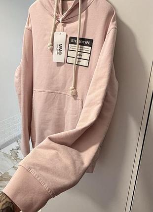 Худі жіноче maison margiela "stereotype" пудрово-рожеве, розмір s-m