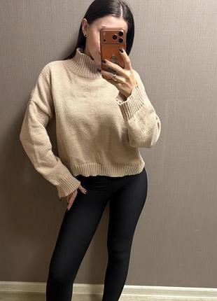 Светр жіночий zara базовий бежевий