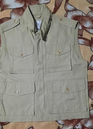 Італійський бавовняний жилет-карго conbipel studio (safari / utility vest)
