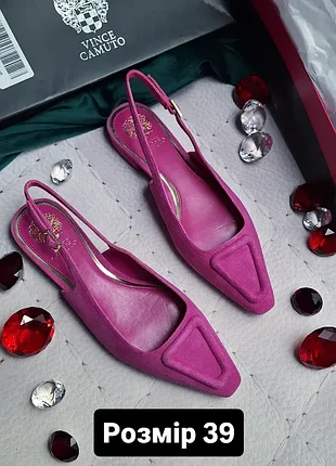 Vince camuto оригінал замшеві рожеві туфлі слінгбеки