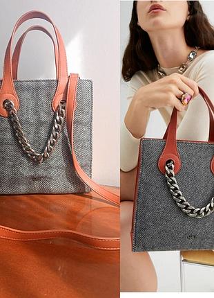 Nile сумка micaela каркасная из ткани/экокожа 26**7,5 см*26,5 см короткие ручки /длинный ремень