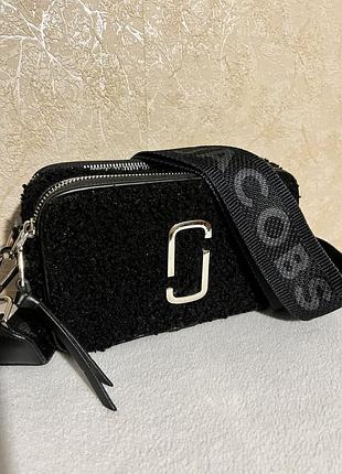 Крос-боді для жінок marc jacobs teddy чорна 20х12х8 см