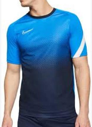 Спортивна футболка чоловіча nike dri-fit academy graphic синьо-темно-синя