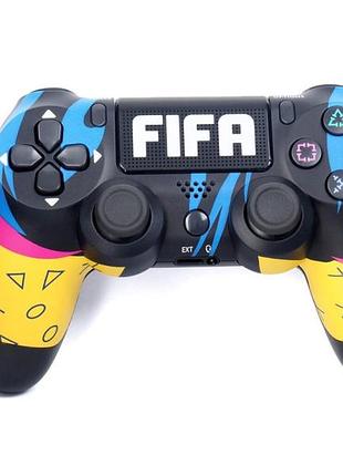 Многофункциональный джойстик dualshock 4 для sony ps4 v2 fifa желтый