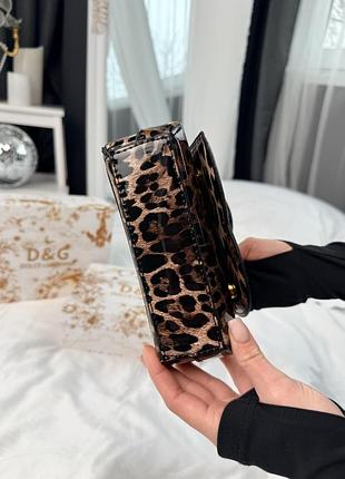 Сумка dg logo leopard patent mini bag 7