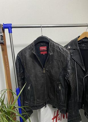 Куртка firetrap real leathers шкіряна бомбер стильний актуальний 3