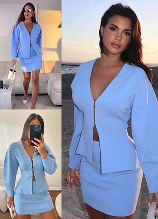 Стильний блакитний кардиган zara