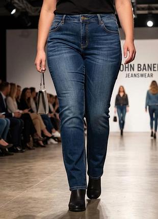 Джинси жіночі john baner темно-сині xl з джинсової бавовни
