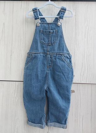 Брендовый джинсовый комбинезон f&amp;f на 9-12м