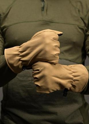 Тактические перчатки softshell coyote койот вт4743 2