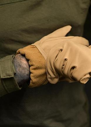 Тактические перчатки softshell coyote койот вт4743 5