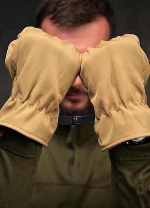 Тактические перчатки softshell coyote койот вт4743 6