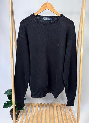 Вʼязаний светр polo ralph lauren vintage oldmoney оригінал made in hong kong чоловічий розмір l