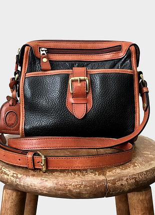 Винтажная кожаная сумка liz claiborne 90-х / сумка через плечо (кроссбоди)