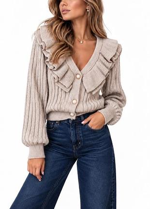 Кардиган із рюшами shein
