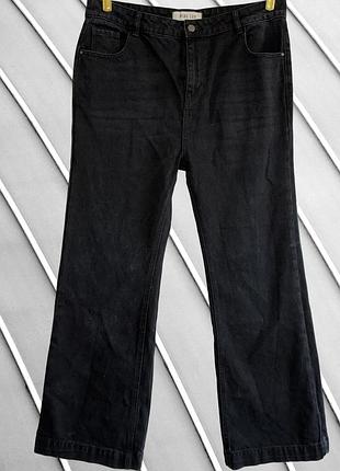 Женские черные широкие джинсы yours eu 44 xl xxl 42 44 50 52 юрс джинсы wide leg baggy с высокой посадкой yours eu44 52 54