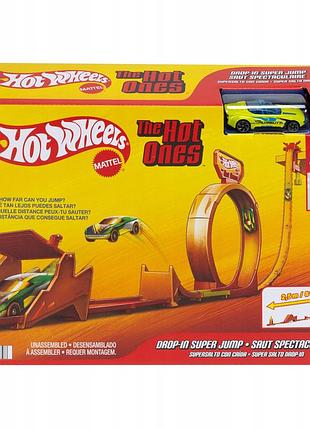 Hot wheels каскадерський стрибок траса для гонок the hot ones jcx69