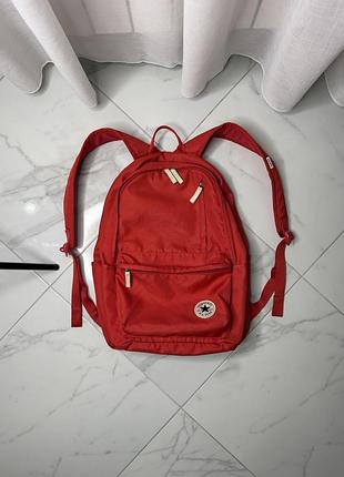 Фірмовий червоний міський рюкзак converse оригінал