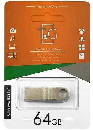 Флешка usb 64gb 2.0 026 metal срібна тм tg