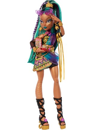 Monster high nefera de nile лялька основна королівська мумія в сукні + скарабей lavish і 7 аксесуарів іграшка 4+