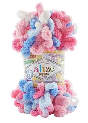 Пряжа puffy color 6525 5шт/уп 100% микрополиэстр 100г 9м тм alize