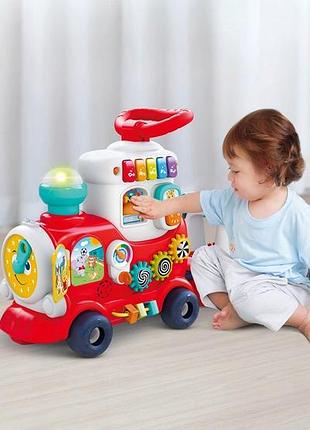 Каталка dumel discovery інтерактивний потяг 4в1 4