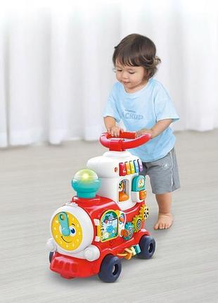 Каталка dumel discovery інтерактивний потяг 4в1 6