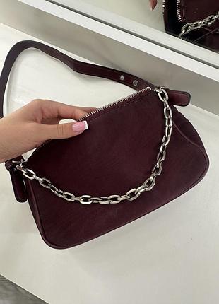 Сумка жіноча stradivarius бордова