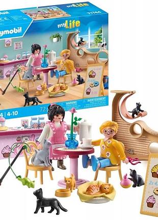 Ігровий набір playmobil kocia kawiarnia kafejka zestaw my life фігурки аксесуари 71744