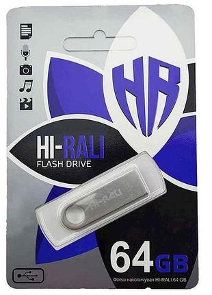 Флешка usb 64gb 2.0 shuttle series сталева тм hi-rali