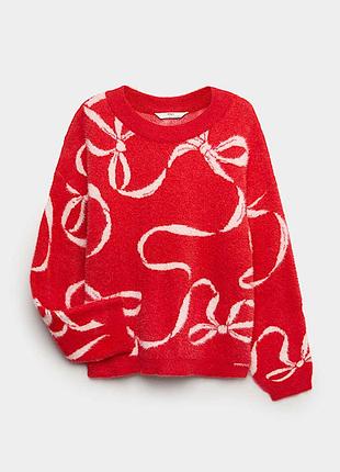 Мягкий свитер мирор у бантики m&amp;s