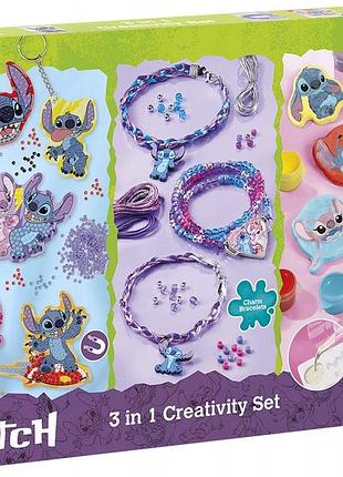 Креативний набір 3в1 stitch для виготовлення браслетів діамантова вишивка