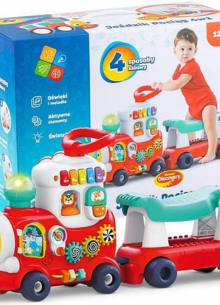 Dumel іграшка-каталка-толкатель "поїзд" 4в1 звуки мелодії 12м+