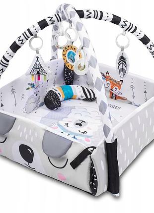 Освітчий килимок ricokids для немовлят великий м'який із зображенням тваринок +