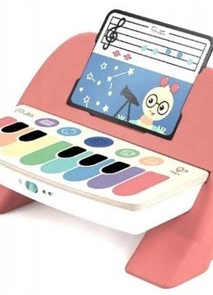 Hape baby einstein дотикове рожеве дерев'яне піаніно з тваринками для дітей