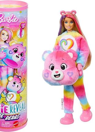 Barbie cutie reveal лялька та аксесуари турботливі ведмедики серія 2 набір з лялькою в костюмі ведмедика близьке серце та 10