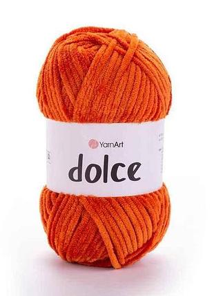 Пряжа dolce рыжий 100% микрополиэстр 120м 100г 5шт/уп 778 тм yarnart