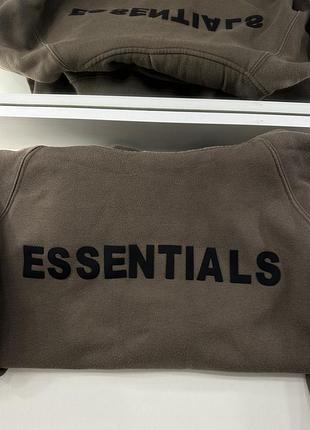 Худі жіноче fear of god essentials коричневий