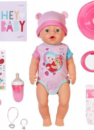 Baby born лялька емма 43 см інтерактивний малюк з 10 функціями + 10 аксесуарів
